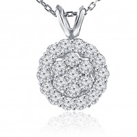 1.00 Ct Ladies Round Cut Diamond Pendant / Necklace 1.00 Ct Ladies Round Cut Diamond Pendant / Necklace