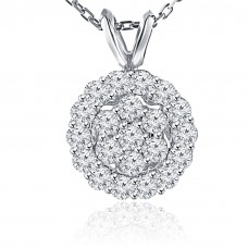 1.00 Ct Ladies Round Cut Diamond Pendant / Necklace 1.00 Ct Ladies Round Cut Diamond Pendant / Necklace