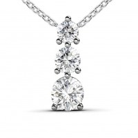 0.50 Ct Ladies Three Prong Round Cut Diamond Pendant / Necklace 0.50 Ct Ladies Three Prong Round Cut Diamond Pendant / Necklace
