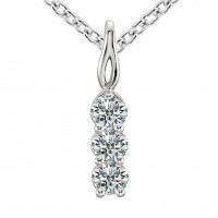 0.50 Ct Ladies Three Stone Round Cut Diamond Pendant / Necklace 0.50 Ct Ladies Three Stone Round Cut Diamond Pendant / Necklace