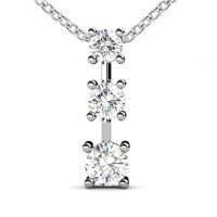 0.50 Ct Ladies Three Stone Round Cut Diamond Pendant / Necklace 0.50 Ct Ladies Three Stone Round Cut Diamond Pendant / Necklace