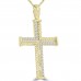 0.37 ct Ladies Round Cut Diamond Cross Pendant Necklace (G Color SI-1 Clarity) in 14 kt Yellow Gold 0.37 ct Ladies Round Cut Diamond Cross Pendant Necklace (G Color SI-1 Clarity) in 14 kt Yellow Gold