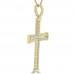 0.37 ct Ladies Round Cut Diamond Cross Pendant Necklace (G Color SI-1 Clarity) in 14 kt Yellow Gold 0.37 ct Ladies Round Cut Diamond Cross Pendant Necklace (G Color SI-1 Clarity) in 14 kt Yellow Gold
