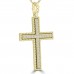 0.45 ct Ladies Round Cut Diamond Cross Pendant Necklace (G Color SI-1 Clarity) in 14 kt Yellow Gold 0.45 ct Ladies Round Cut Diamond Cross Pendant Necklace (G Color SI-1 Clarity) in 14 kt Yellow Gold