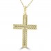 0.45 ct Ladies Round Cut Diamond Cross Pendant Necklace (G Color SI-1 Clarity) in 14 kt Yellow Gold 0.45 ct Ladies Round Cut Diamond Cross Pendant Necklace (G Color SI-1 Clarity) in 14 kt Yellow Gold