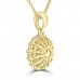 1.81 Ct Ladies Round Cut Diamond Pendant / Necklace Yellow Gold