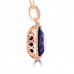 6.96 ct Heart Shaped Amethyst & Diamond Pendant Necklace (G-H Color SI-2 I-1 Clarity) in 14 kt Rose Gold 6.96 ct Heart Shaped Amethyst & Diamond Pendant Necklace (G-H Color SI-2 I-1 Clarity) in 14 kt Rose Gold