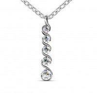0.60 Ct Ladies Round Cut Diamond Journey Pendant / Necklace 0.60 Ct Ladies Round Cut Diamond Journey Pendant / Necklace