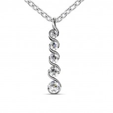 0.60 Ct Ladies Round Cut Diamond Journey Pendant / Necklace 0.60 Ct Ladies Round Cut Diamond Journey Pendant / Necklace