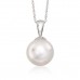 White Pearl Pendant / Necklace in Silver White Pearl Pendant / Necklace in Silver