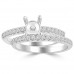 0.70 ct Ladies Round Cut Diamond Semi Mounting Engagement Ring Set in 14 kt White Gold 0.70 ct Ladies Round Cut Diamond Semi Mounting Engagement Ring Set in 14 kt White Gold