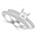 0.70 ct Ladies Round Cut Diamond Semi Mounting Engagement Ring Set in 14 kt White Gold 0.70 ct Ladies Round Cut Diamond Semi Mounting Engagement Ring Set in 14 kt White Gold