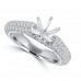 1.25 ct Ladies Round Cut Diamond Semi Mounting Engagement Ring in 14 kt White Gold