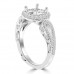 0.85 ct Ladies Round Cut Diamond Semi Mounting Engagement Ring in 14 kt White Gold 0.85 ct Ladies Round Cut Diamond Semi Mounting Engagement Ring in 14 kt White Gold