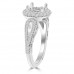 0.85 ct Ladies Round Cut Diamond Semi Mounting Engagement Ring in 14 kt White Gold 0.85 ct Ladies Round Cut Diamond Semi Mounting Engagement Ring in 14 kt White Gold