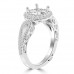 0.85 ct Ladies Round Cut Diamond Semi Mounting Engagement Ring in 14 kt White Gold 0.85 ct Ladies Round Cut Diamond Semi Mounting Engagement Ring in 14 kt White Gold