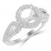 0.85 ct Ladies Round Cut Diamond Semi Mounting Engagement Ring in 14 kt White Gold 0.85 ct Ladies Round Cut Diamond Semi Mounting Engagement Ring in 14 kt White Gold