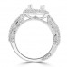 0.85 ct Ladies Round Cut Diamond Semi Mounting Engagement Ring in 14 kt White Gold 0.85 ct Ladies Round Cut Diamond Semi Mounting Engagement Ring in 14 kt White Gold