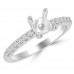 0.35 ct Ladies Round Cut Diamond Semi Mounting Engagement Ring in 14 kt White Gold 0.35 ct Ladies Round Cut Diamond Semi Mounting Engagement Ring in 14 kt White Gold