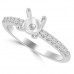 0.35 ct Ladies Round Cut Diamond Semi Mounting Engagement Ring in 14 kt White Gold 0.35 ct Ladies Round Cut Diamond Semi Mounting Engagement Ring in 14 kt White Gold