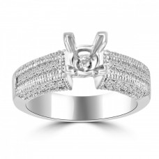 1.00 ct Ladies Princess Cut Diamond Semi Mount Ring 1.00 ct Ladies Princess Cut Diamond Semi Mount Ring