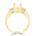 1.22 ct Ladies Round Cut Diamond Semi Mounting Engagement Ring in 14 kt Yellow Gold