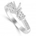 0.62 ct Ladies Round Cut Diamond Semi Mounting Engagement Ring in 14 kt White Gold 0.62 ct Ladies Round Cut Diamond Semi Mounting Engagement Ring in 14 kt White Gold