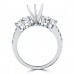 1.25 ct Ladies Round Cut Diamond Semi Mounting Engagement Ring in 14 kt White Gold