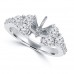 1.25 ct Ladies Round Cut Diamond Semi Mounting Engagement Ring in 14 kt White Gold