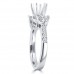 1.25 ct Ladies Round Cut Diamond Semi Mounting Engagement Ring in 14 kt White Gold