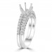 0.65 ct Ladies Round Cut Diamond Semi Mounting Engagement Ring in 14 kt White Gold 0.65 ct Ladies Round Cut Diamond Semi Mounting Engagement Ring in 14 kt White Gold