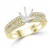 0.65 ct Ladies Round Cut Diamond Semi Mounting Engagement Ring in 14 kt Yellow Gold 0.65 ct Ladies Round Cut Diamond Semi Mounting Engagement Ring in 14 kt Yellow Gold