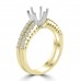 0.65 ct Ladies Round Cut Diamond Semi Mounting Engagement Ring in 14 kt Yellow Gold 0.65 ct Ladies Round Cut Diamond Semi Mounting Engagement Ring in 14 kt Yellow Gold