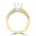 0.65 ct Ladies Round Cut Diamond Semi Mounting Engagement Ring in 14 kt Yellow Gold 0.65 ct Ladies Round Cut Diamond Semi Mounting Engagement Ring in 14 kt Yellow Gold