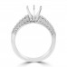 0.65 ct Ladies Round Cut Diamond Semi Mounting Engagement Ring in 14 kt White Gold 0.65 ct Ladies Round Cut Diamond Semi Mounting Engagement Ring in 14 kt White Gold