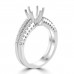 0.65 ct Ladies Round Cut Diamond Semi Mounting Engagement Ring in 14 kt White Gold 0.65 ct Ladies Round Cut Diamond Semi Mounting Engagement Ring in 14 kt White Gold