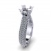 1.90 ct Ladies Round Cut Diamond Semi Mount Ring in Pave Setting