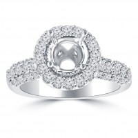 2.00 Ct Round Cut Diamond Semi Mounting Engagement Ring 2.00 Ct Round Cut Diamond Semi Mounting Engagement Ring