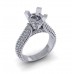 1.90 ct Ladies Round Cut Diamond Semi Mount Ring in Pave Setting