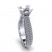 1.90 ct Ladies Round Cut Diamond Semi Mount Ring in Pave Setting