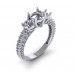 1.85 ct Round Cut Diamond Semi Mount Engagement Ring