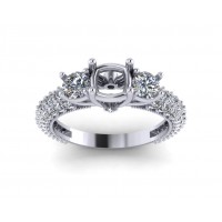 1.85 ct Round Cut Diamond Semi Mount Engagement Ring 1.85 ct Round Cut Diamond Semi Mount Engagement Ring