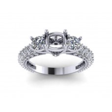 1.85 ct Round Cut Diamond Semi Mount Engagement Ring 1.85 ct Round Cut Diamond Semi Mount Engagement Ring