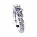 1.85 ct Round Cut Diamond Semi Mount Engagement Ring