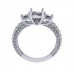 1.85 ct Round Cut Diamond Semi Mount Engagement Ring