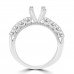 0.70 ct Ladies Round Cut Diamond Semi Mounting Ring in 14 kt White Gold 0.70 ct Ladies Round Cut Diamond Semi Mounting Ring in 14 kt White Gold
