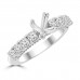 0.70 ct Ladies Round Cut Diamond Semi Mounting Ring in 14 kt White Gold 0.70 ct Ladies Round Cut Diamond Semi Mounting Ring in 14 kt White Gold