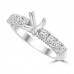0.70 ct Ladies Round Cut Diamond Semi Mounting Ring in 14 kt White Gold 0.70 ct Ladies Round Cut Diamond Semi Mounting Ring in 14 kt White Gold