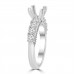 0.70 ct Ladies Round Cut Diamond Semi Mounting Ring in 14 kt White Gold 0.70 ct Ladies Round Cut Diamond Semi Mounting Ring in 14 kt White Gold