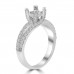 0.65 ct Ladies Round Cut Diamond Semi Mounting Engagement Ring in 14 kt White Gold 0.65 ct Ladies Round Cut Diamond Semi Mounting Engagement Ring in 14 kt White Gold